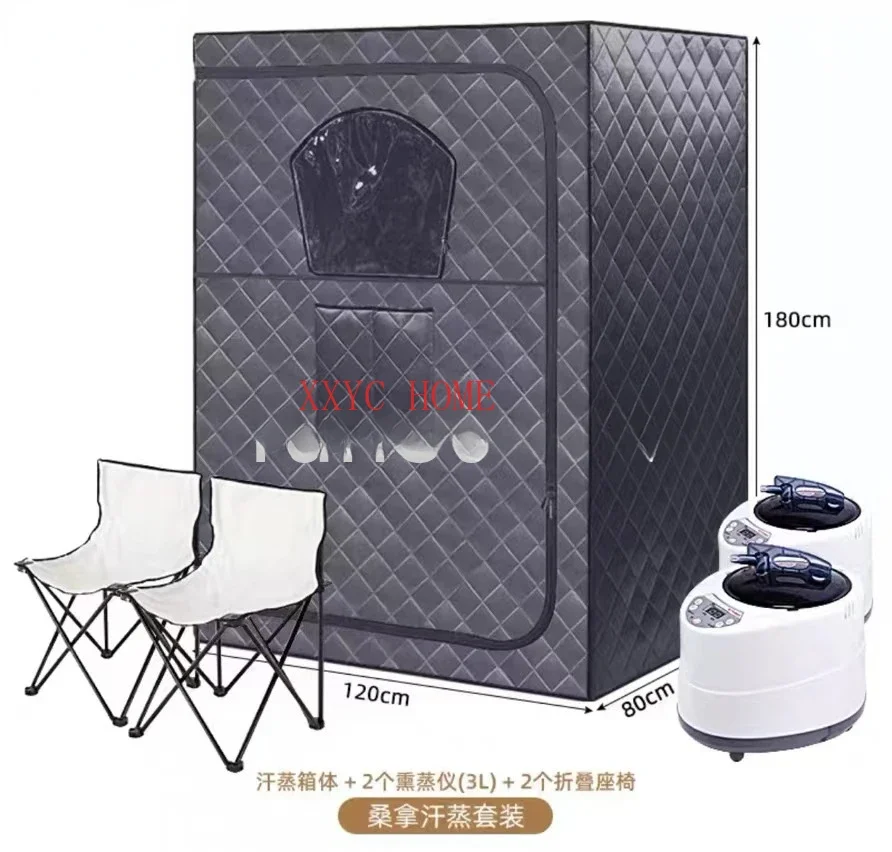 Portable Steam Sauna 2 Person Sauna Tent  Home Sauna Kit Whole Body Large Space Spa 2Pcs 4L Steamer room