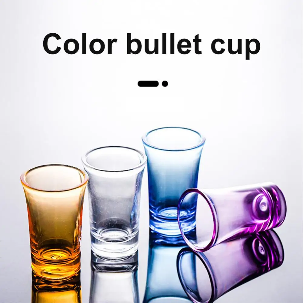 2/4/6PCS Set Plastic Shot Glass Bold Club Tumbler Liquor Wedding Wine Glasses Cocktail Pint Vodka Cup 6 6x4 3x3