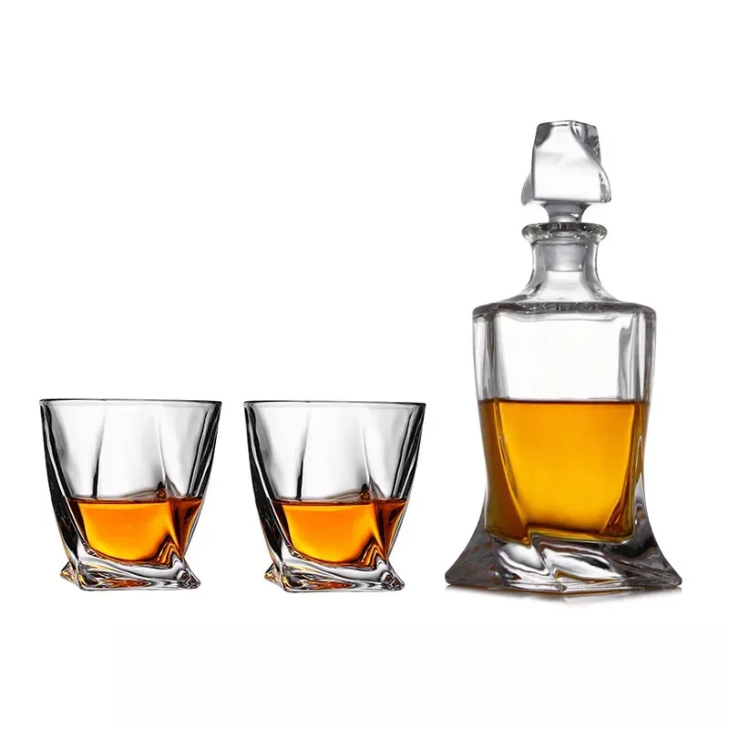 Czech imported crystal glass wine set, whiskey cup, foreign wine cup, spirit glass, wine bottle, household glass