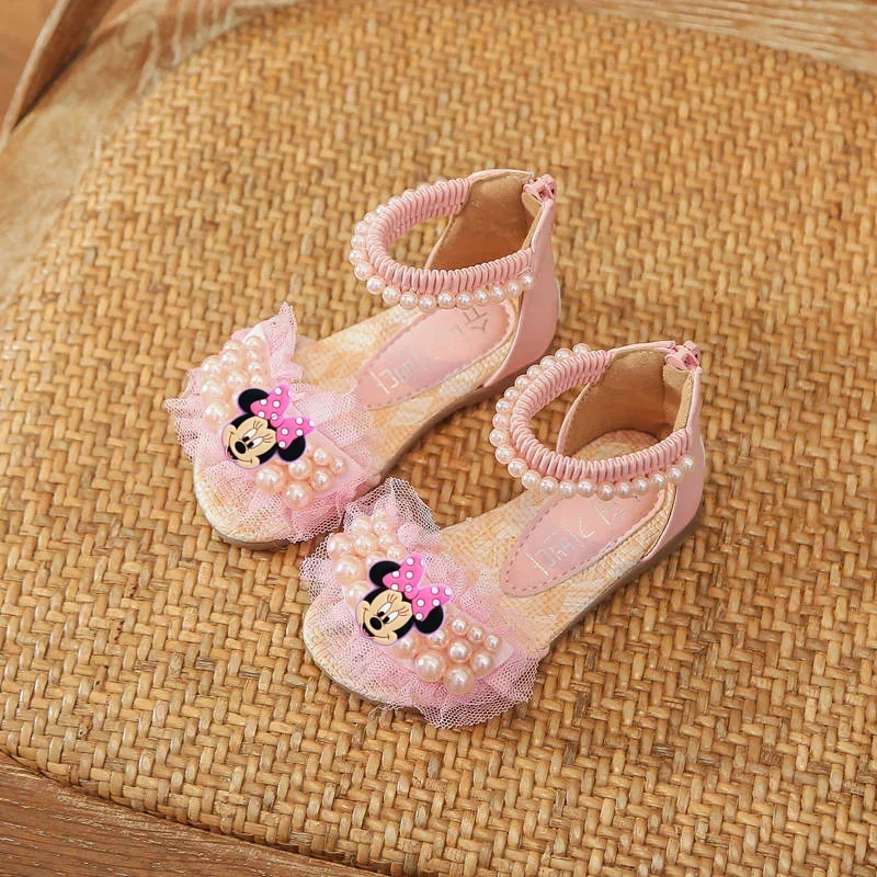 

Disney Mickey Mouse children Sandals Summer New Girls Sandals Princess Shoes Soft Sole Kids Beach Shoes