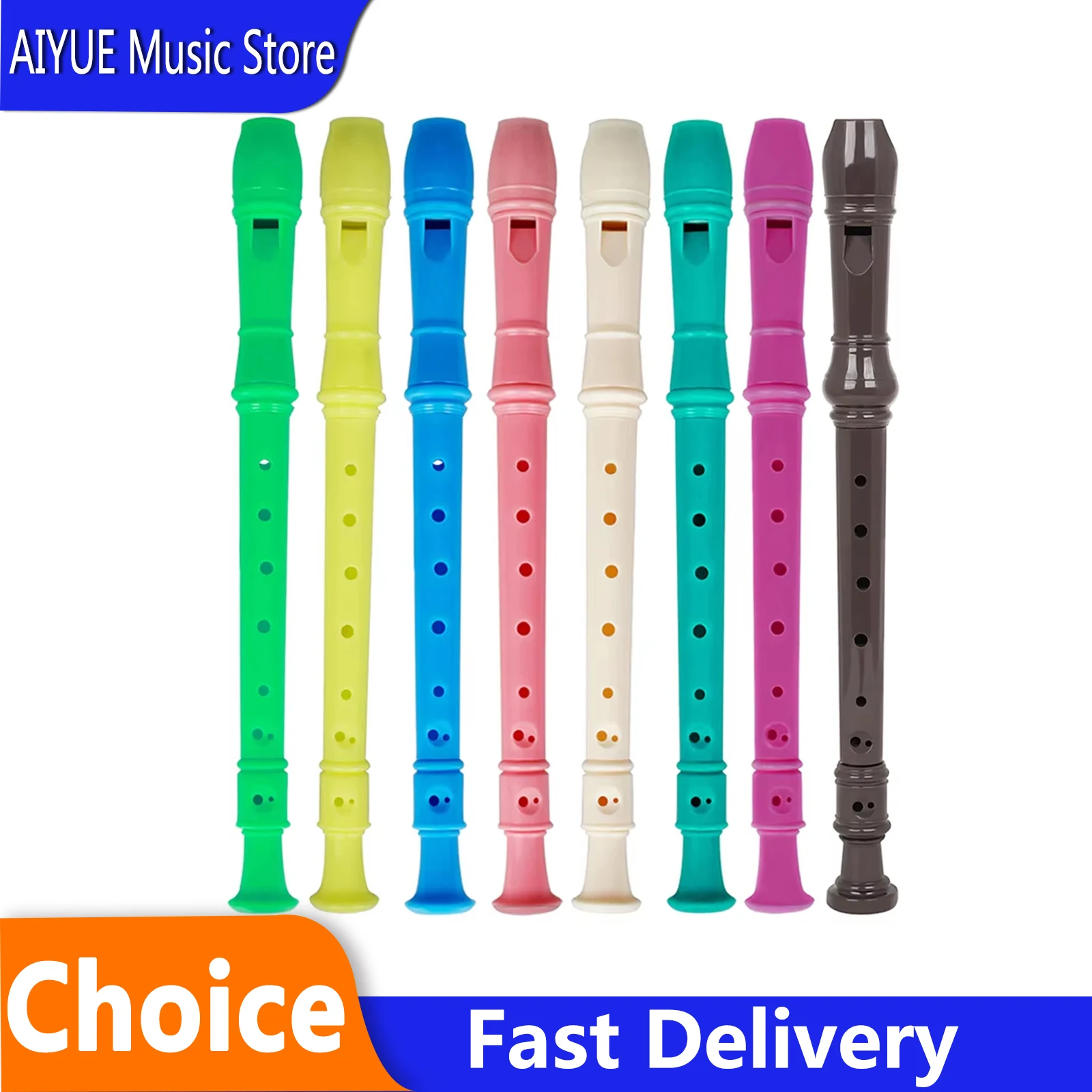IRIN 8 Hole Soprano Recorder ABS Vertical Flute Lightweight Smooth Surface Beginner Music Education Instrument For Practice