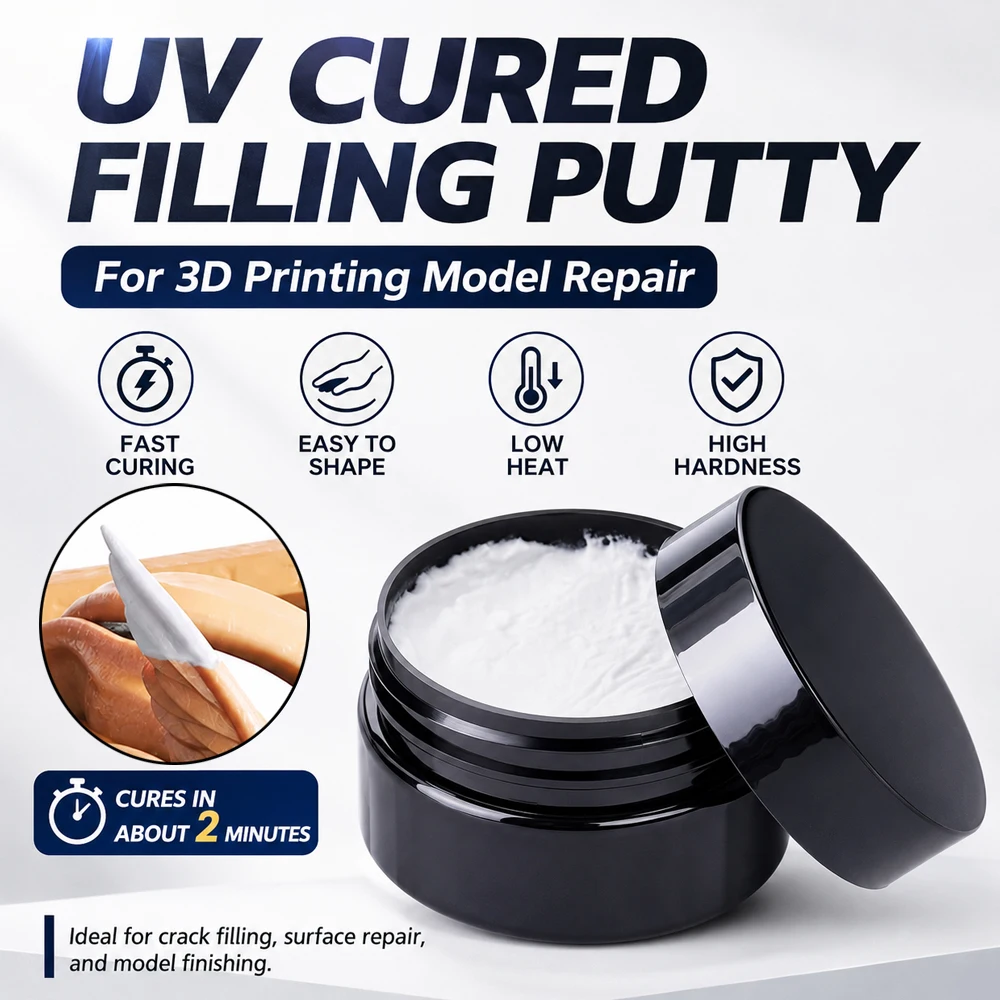 3D Printer UV Cured Soil Filling Clay Filling Fracture 3D Light Cure Putty Soil filling For 3D Printing Model Repairing