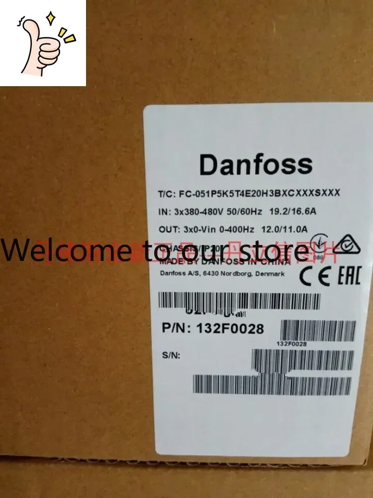 2026 New Original Danfoss 132F0028 FC-051P5K5T4E20H3BXCXXXSXXX 5.5KW