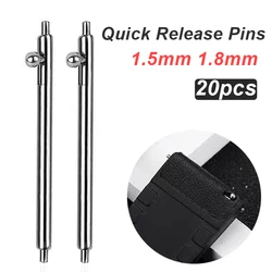 20pcs Quick Release Wristband Link Pins Stainless Steel Strap Spring Bar 1.5mm 1.8mm Diameter 14 15 16 17 18 19 20 21 22 23 24mm
