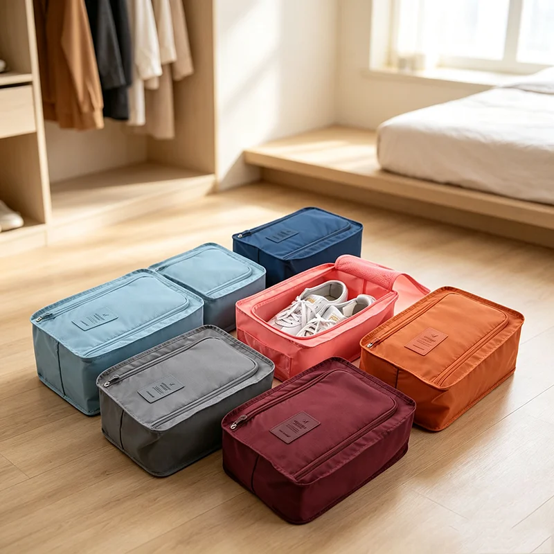 

1pc Portable Folding Small Shoe Bag Travel Storage Bag Shoe Storage Bag Multifunctional Waterproof Beach Travel Shoe Bag
