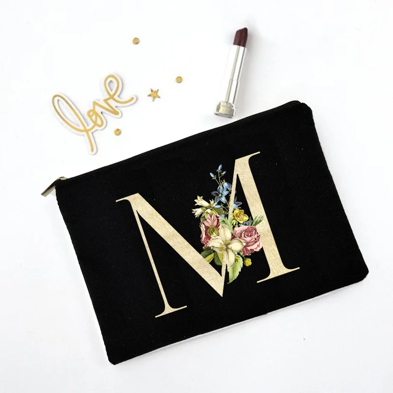 Sac à cosmétiques pour filles, sac de maquillage pour cadeaux de mariage, sac de maquillage pour filles, organisateur de maquillage avec lettres imprimées, organisateur d'articles de toilette, pochette de rangement pour lavage