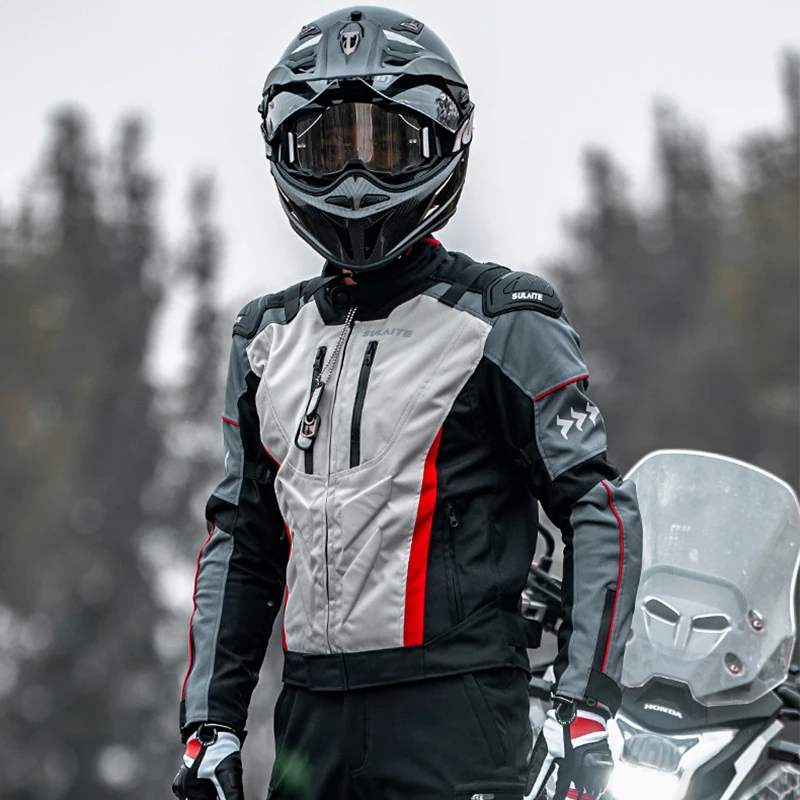 Motorcycle Jacket Winter Kits Anti-fall Waterproof Protective Gear Jacket Riding Suit Jacket Windproof Motorcross Cycling Jacket