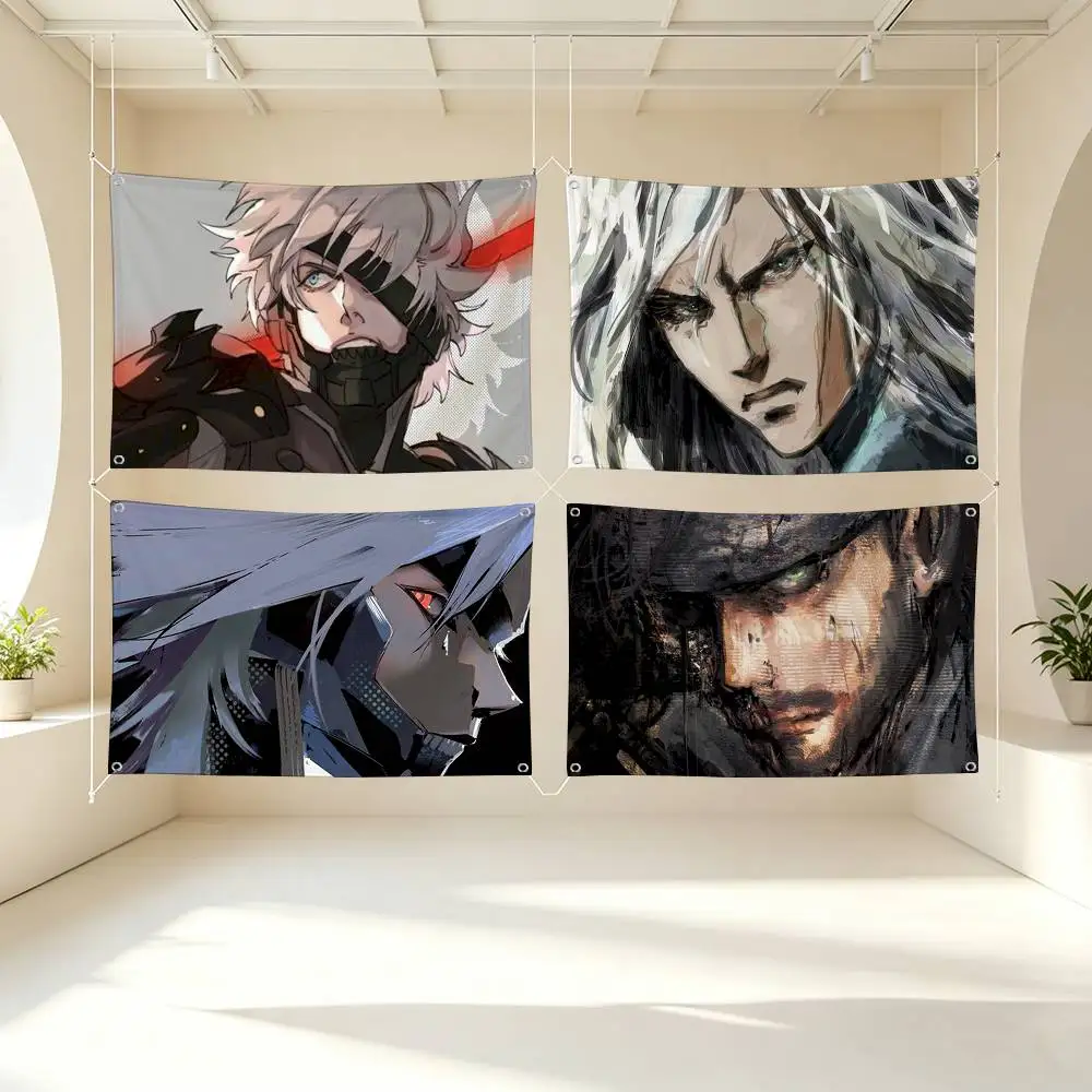 M-Metal Gear Solid Raiden  Flags for Bedrooms Home Decor Items Outdoor Decors Garage Decoration Flaga