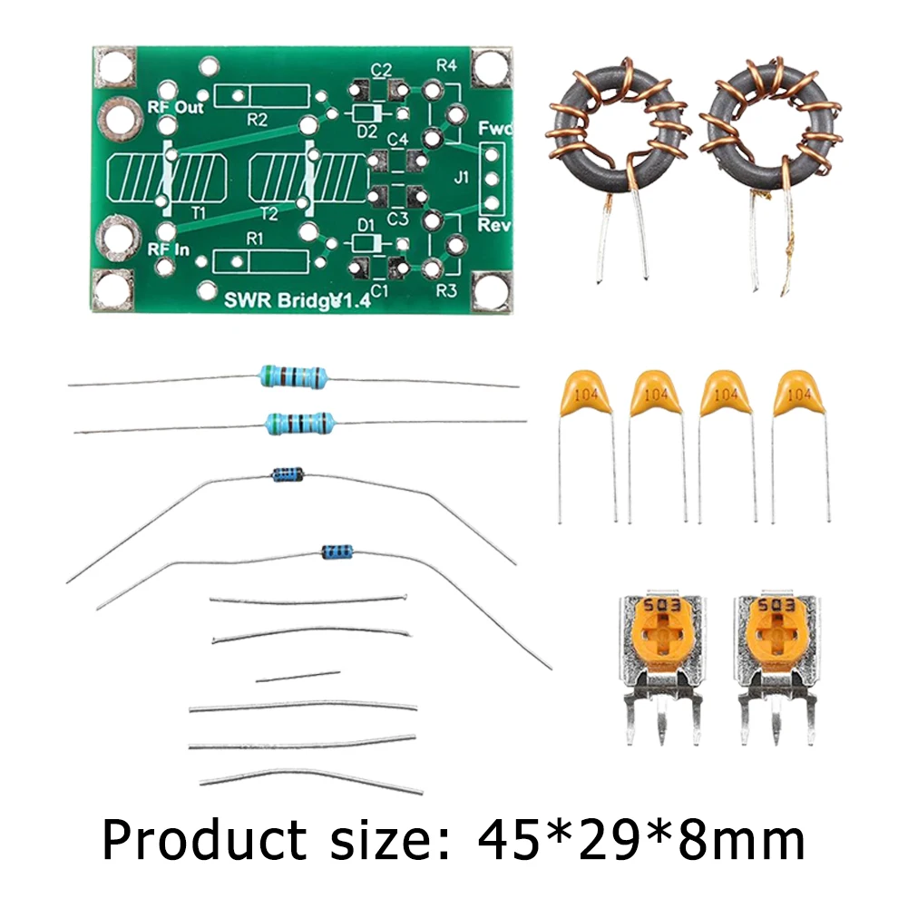 1.8M-30MHz/3.5-30MHz RF SWR Stand Wave Ratio Bridge for RF Network DIY Board Kit