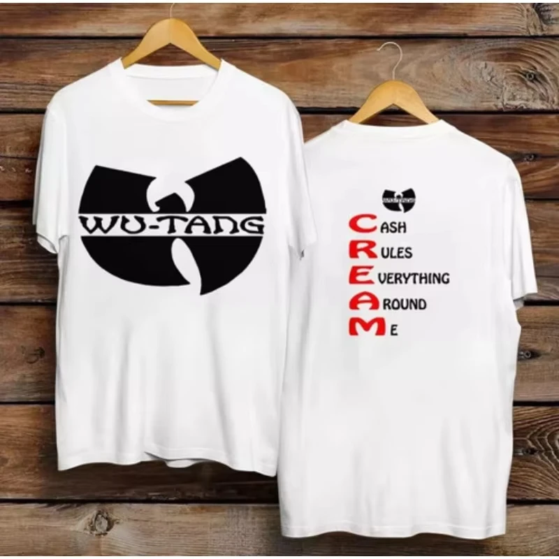 2026 Summer Wu-Tang Clan CREAM Rap Hip Hop 90s Unisex T-shirt, Remake T-Shirt Suitable for Both Men and Women