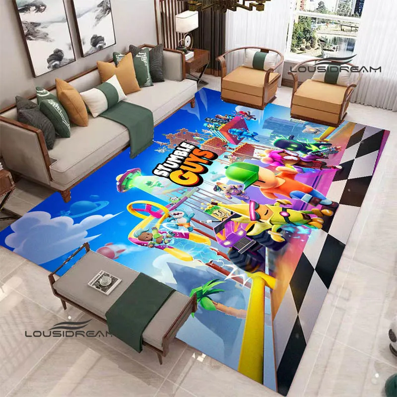 3D game Cartoon Stumble-guys printed carpet Non -slip carpet door mat photography props kitchen mat area rug birthday gift