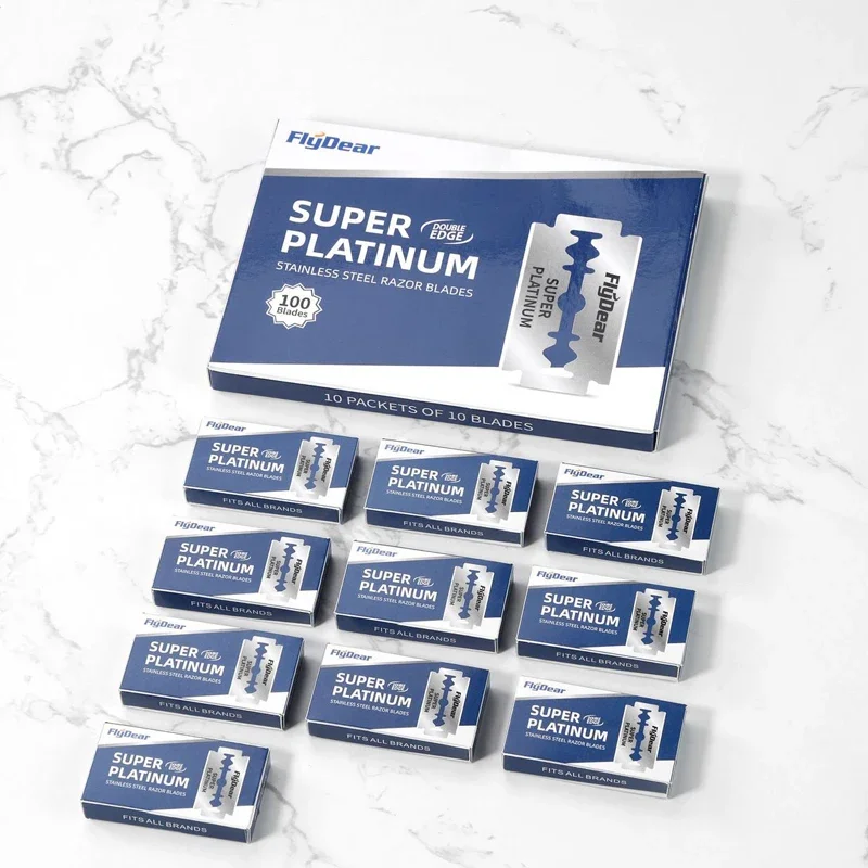 Stainless Steel Razor Blade Old-Fashioned Manual Double-Sided Razor Blade Hairdressing Barber Tools
