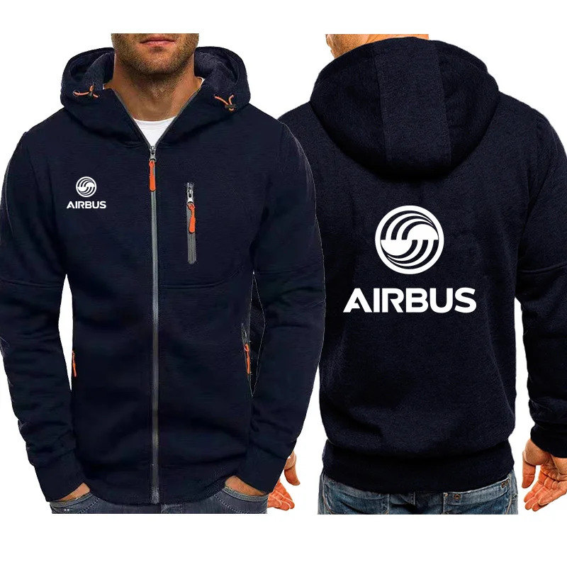 AIRBUS AVIATION Flight Men Jackets Hoodies Coats Airbusfan A320 Zipper Sweatshirts Male Fashion Jacket Mens Clothing Outerwear