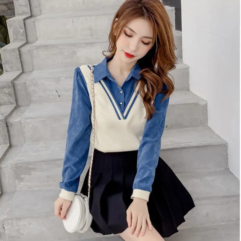 

Women's Autumn New Style Fashion Slim Simplicity Long Sleeve Shirts Women Clothes Office Lady All-match Temperament Tops