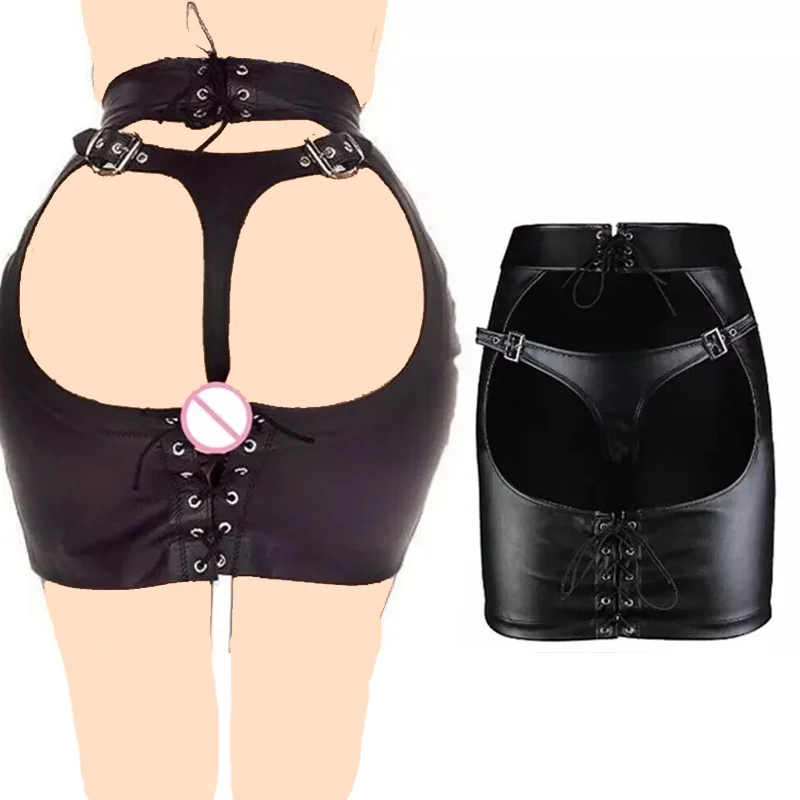 Chân Váy Mini Khiêu Dâm Gợi Cảm Lót Cho Nữ Da PU Mooning Đánh Đòn Váy Thông Gợi Tình Mini Cho Quan Hệ Tình Dục Ban Đêm clubwear