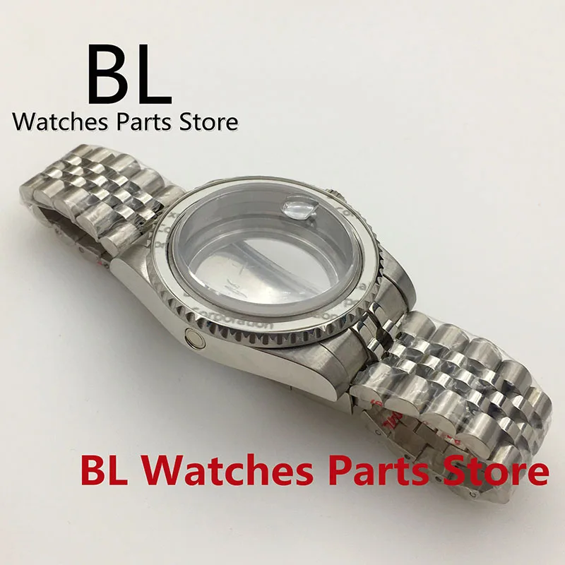 BLIGER 40mm Watch Case Sapphire Glass Fit ETA2824 2836 NH34 NH35 Mingzhu DG2813 3804 Miyota8215 PT5000 9015 Stainless Steel Band