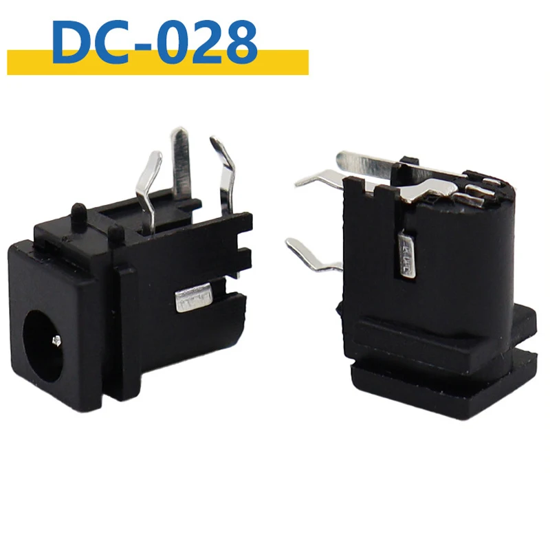 

100 шт., розетки для зарядки DC DC028, 4,0*1,65 контактов