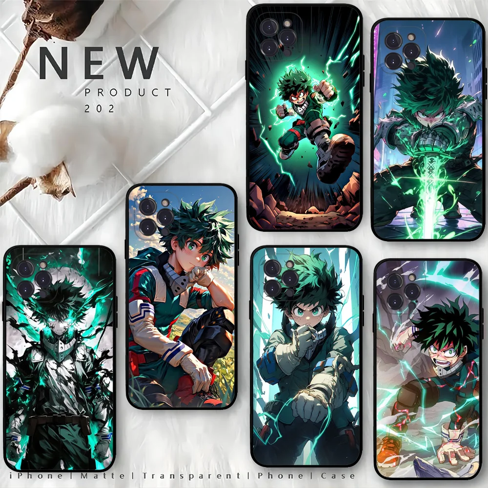 Classic Character L-Izuku M-Midoriya Phone Case Silicone Soft For Iphone 16 15 14 13 12 11 Pro Mini XS MAX Plus X Cover