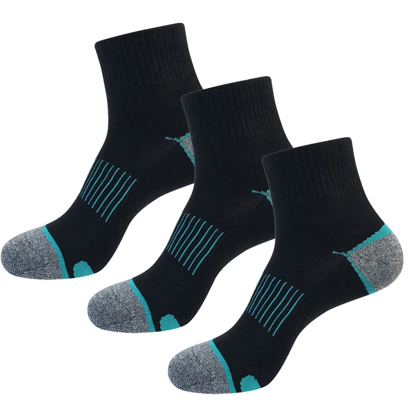 

Men Ankle Socks 3 Pair High Quality Cotton Athletic Cushioned Breathable Casual Sports Socks Male Cycling Socks Size 38-45