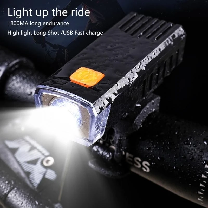 Easy Install High Intensity USB Rechargeable LED Cycling Light Lamp for City Mountain Rides City Streets Mountain Paths H9EE