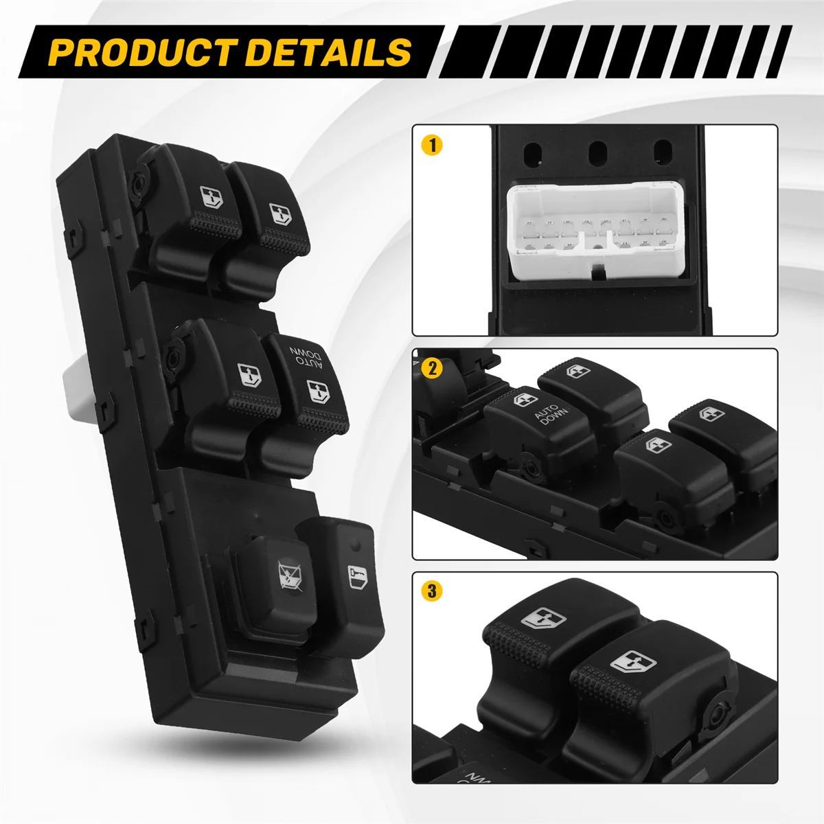 Прочный переключатель стеклоподъемника автомобиля 93570-EF000 для переключателя управления стеклоподъемником 2005-2010 годов с левым рулем