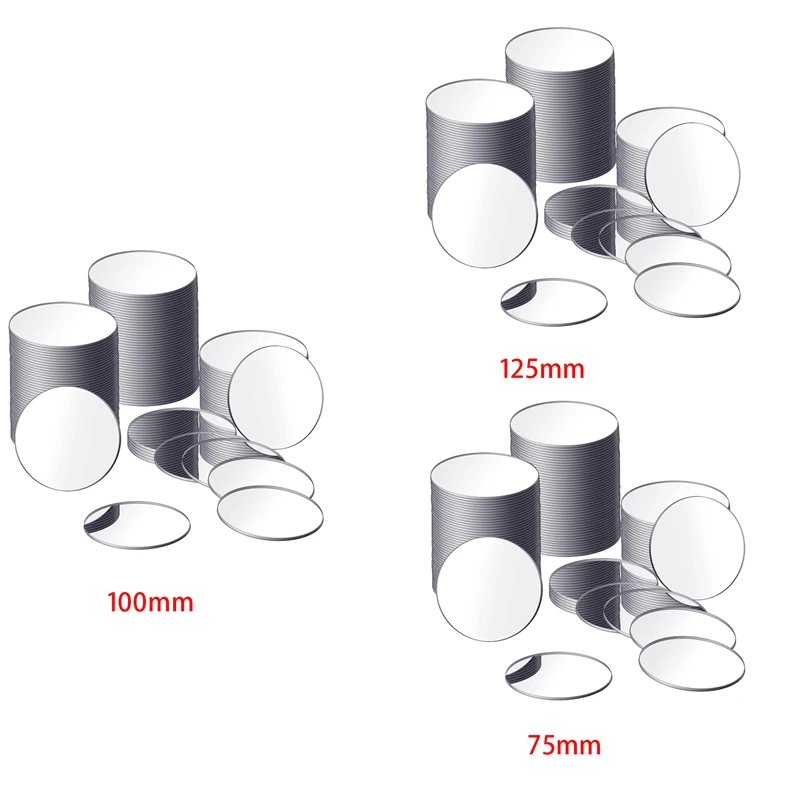 

25 шт., акриловая мини-размерная круглая зеркальная клейкая маленькая круглая зеркальная плитка для рукоделия (диаметр 5 дюймов), прочная