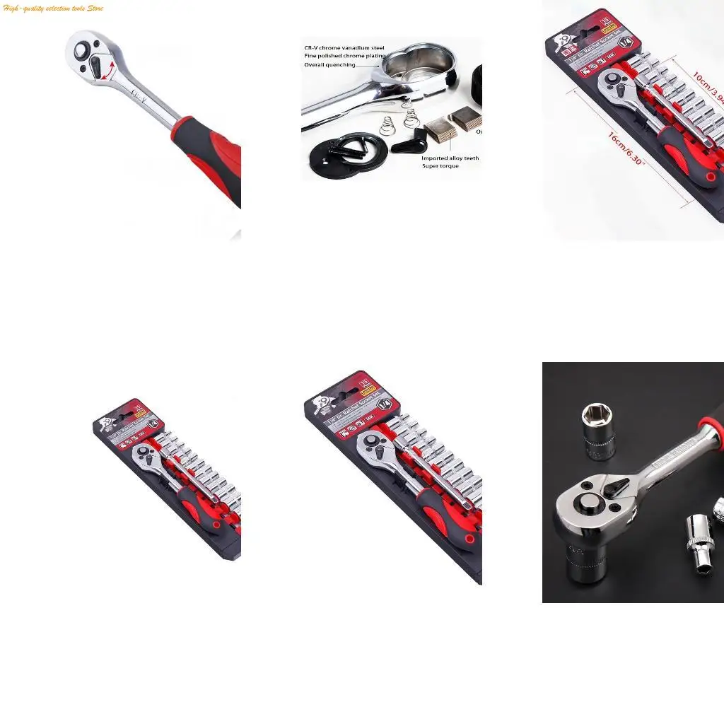 203F 15 Pcs Metric Socket Wrench for CR-V Drive Bike Torque Wrench Spanner Set 4-14mm