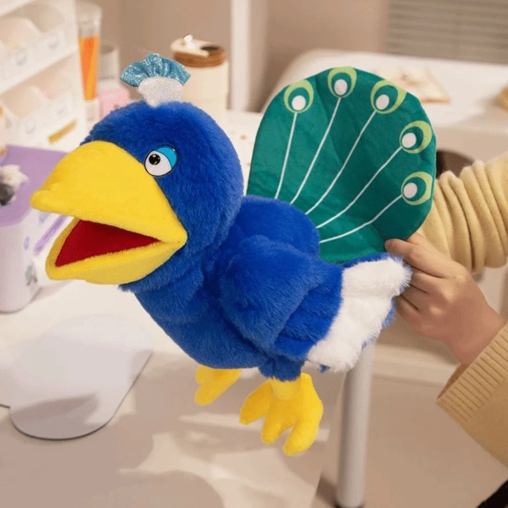 35cm Size Bird Hand Puppets Kawaii Style Funny Cartoon Animal Hand Puppets Soft Toy Hand Control Plush Toucan