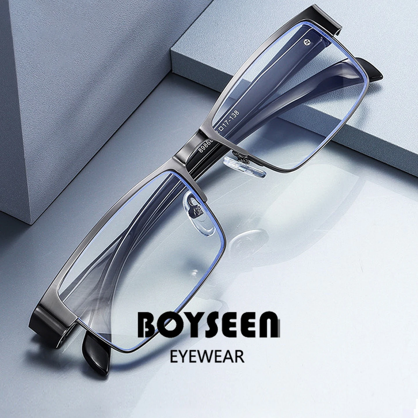BOYSEEN BOYSEEN Men\'s and Women\'s TR90 Reading Glasses Non spherical Lens Retro Business Farsightedness Prescription Glasses