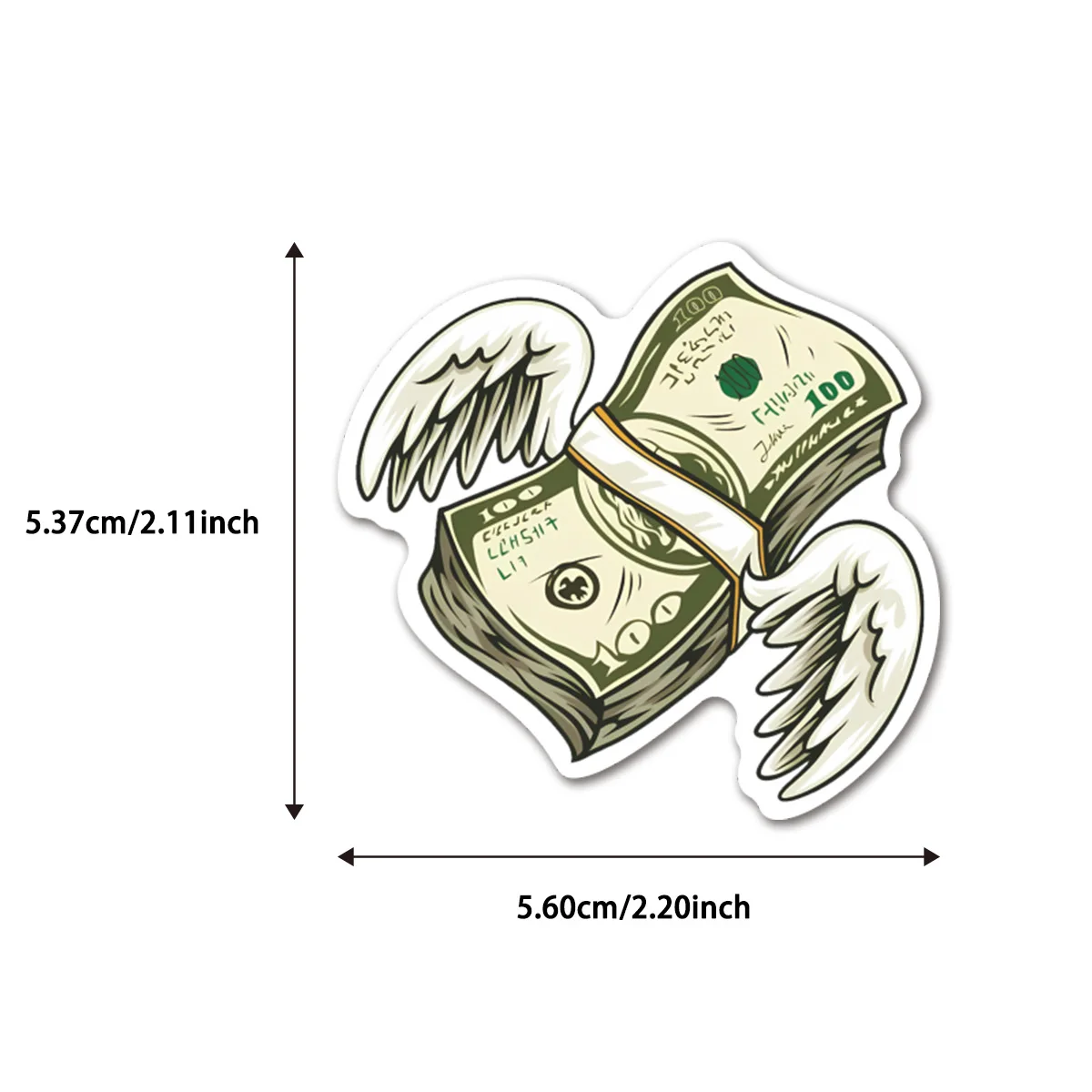 50 pièces dessin animé Dollar signe rétro argent Graffiti autocollant bricolage décoration PVC étanche Skateboard cahier Graffiti jouet