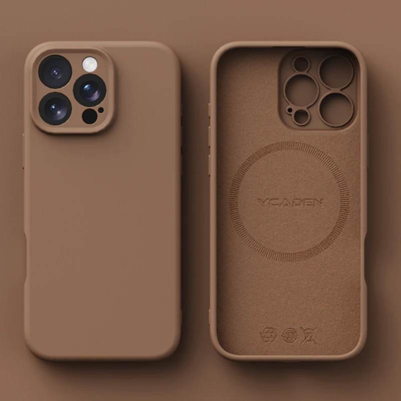 Original Magnetic For Magsafe Phone Case For iPhone 16 15 14 12 13 17 Pro Max 16 Plus Case Liquid Silicone Wireless Charge Cover - náhled 2