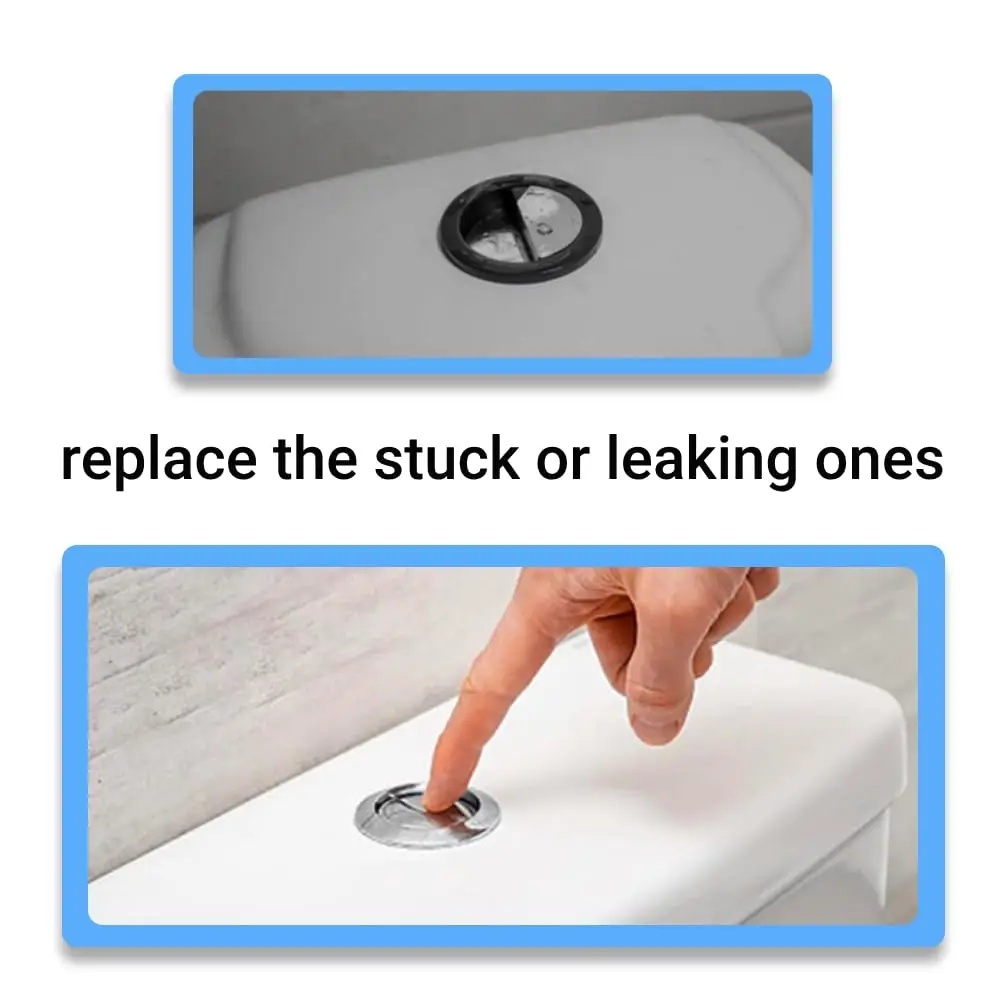 

58mm Round Valve Push Button Flush Toilet Seat Water Tank Valve Universal Dual Flush Toilet Water Tank Button Bathroom Parts