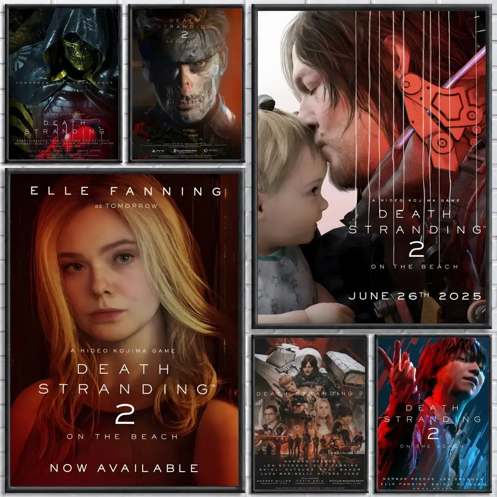 Affiche du jeu Death Stranding, autocollant artistique auto-adhésif en papier imperméable, décoration murale pour café, bar, chambre
