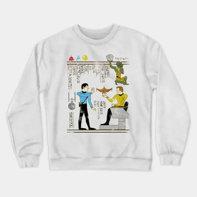 نمط الخريف والشتاء مصر - سويت شيرت المزج، شخصيات ستار تريك على الطراز الجداري المصري لرسومات عصرية وفريدة من نوعها