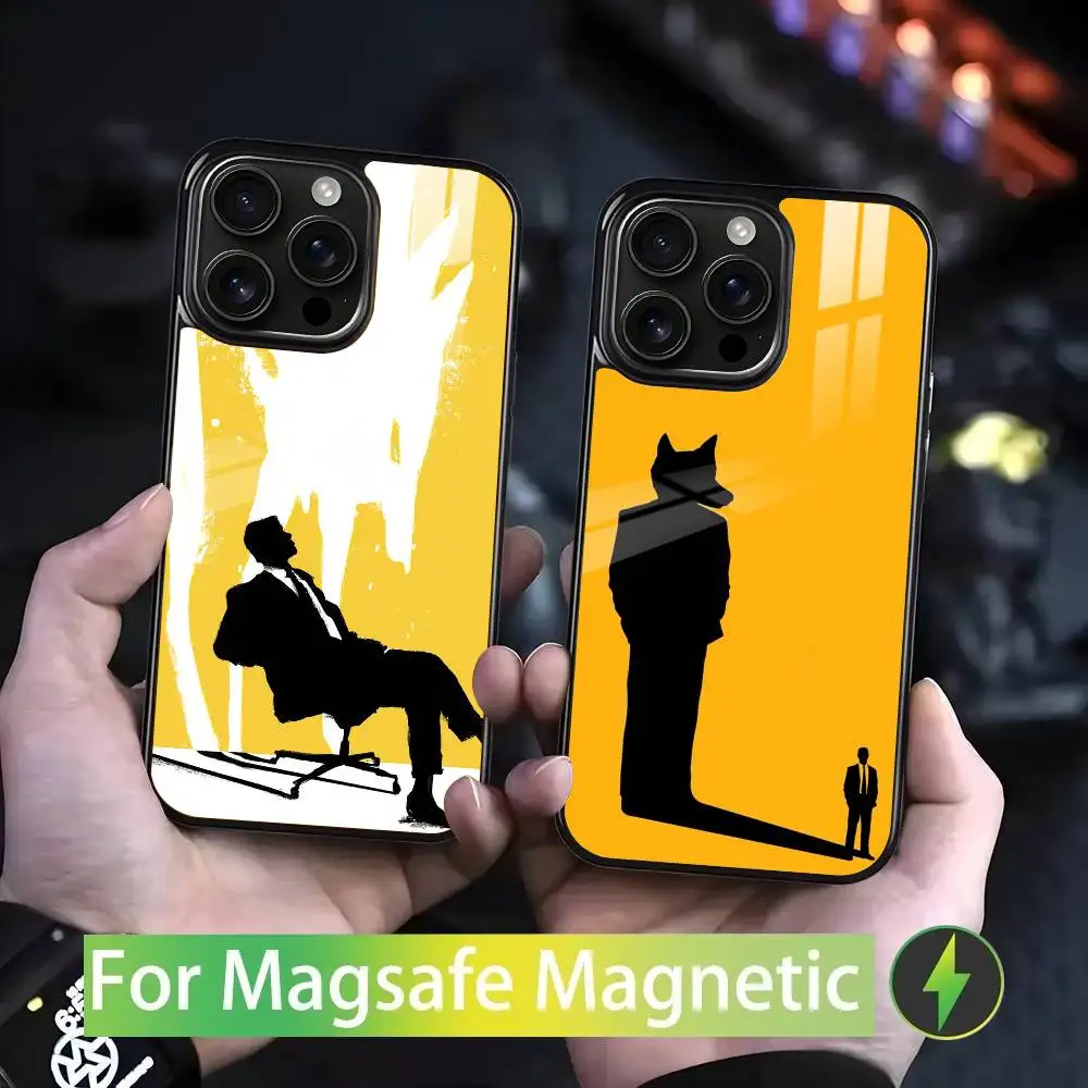 

The W-Wolf of W-Wall S-Street For iPhone 17,16,15,14,13,12,11,Pro,Max,Plus,Mini,SE4,E Magnetic Magsafe Wireless Charging