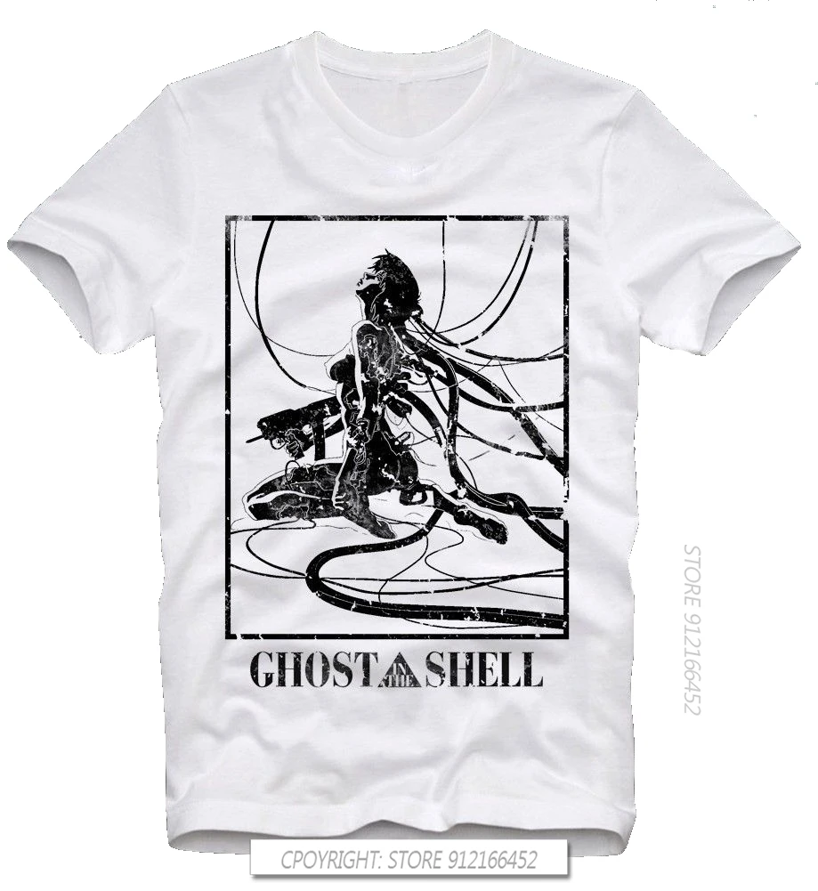 Summer T Shirt New Ghost In The Shell Manga Anime Japan Japanese Retro Vintage Akira Custom Printing T Shirts