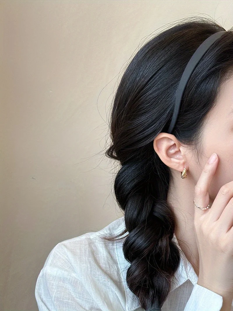 Minimalistisches, mattes Stirnband, U-förmiges Anti-Rutsch-Stirnband, geeignet für Frauen, modisches, vollständig abgestimmtes Haar-Accessoire – Detail 6