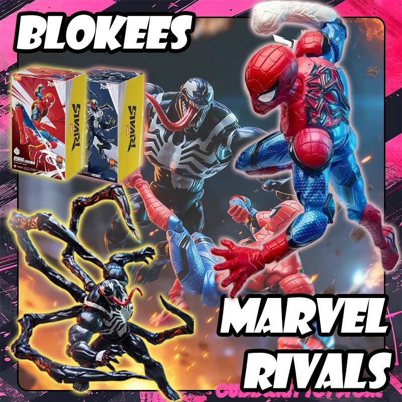 IN STOCK Blokees Marvel Rivals Spider-Man&Venom Symbiote Action