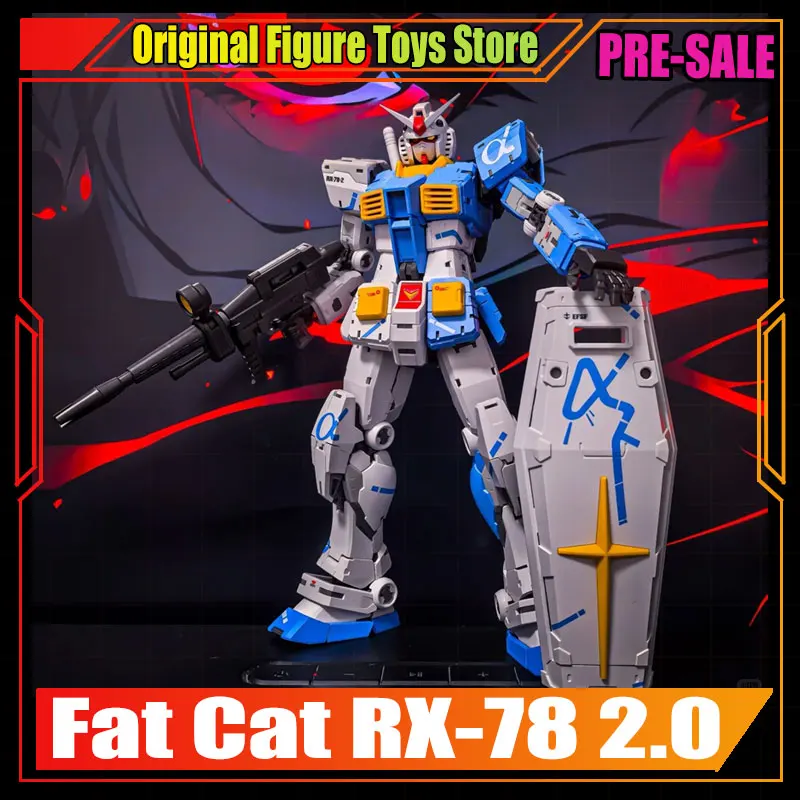 

New Fat Cat Mg 1/100 Rx-78 2.0 Version Assembly Model Action Figurine Movable Joints Collectible Robot Kits Toys Model Kids Gift