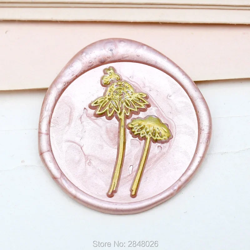Dandelion Seal Stamp, wedding stamp , party wax  stamp, invitation s,wedding invitation,flower ,plant style stamp