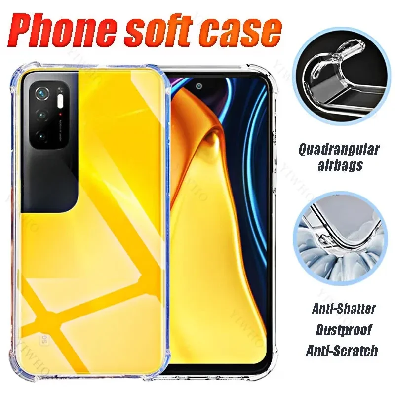 

For Xiaomi Poco M3 Pro 6.5-inch transparent shockproof anti slip anti-collision anti fall and anti scratch cover phone case