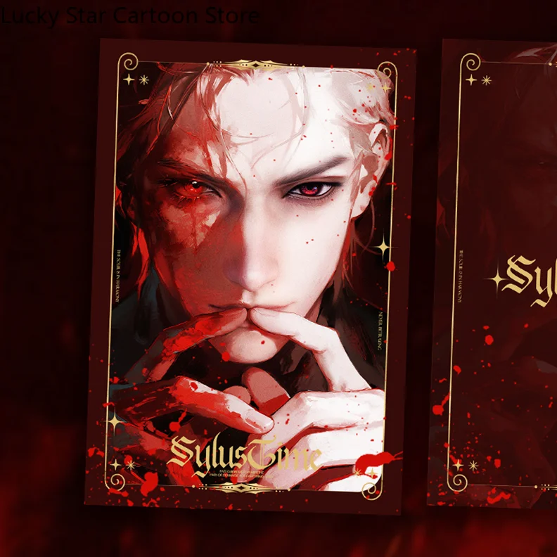 게임 사랑과 심우주 스타일러스 코스프레 반사 아크릴 컬러 용지 만화 레이저 티켓 배지 인스턴트 이미징 카드 할로윈