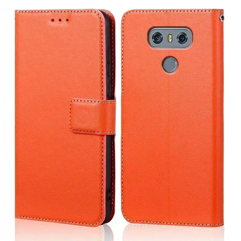 Capa flip de silicone para LG G6 G 6 H870 H873 H870DS Carteira de luxo PU Couro Magnético Bolsas de telefone Casos para LG G6 com suporte para cartão