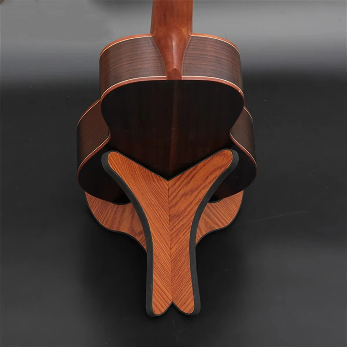 

Wooden Guitar Stand w/ Soft Leather Edge – Universal for Acoustic, Classical, Bass Guitars, Thickened Design