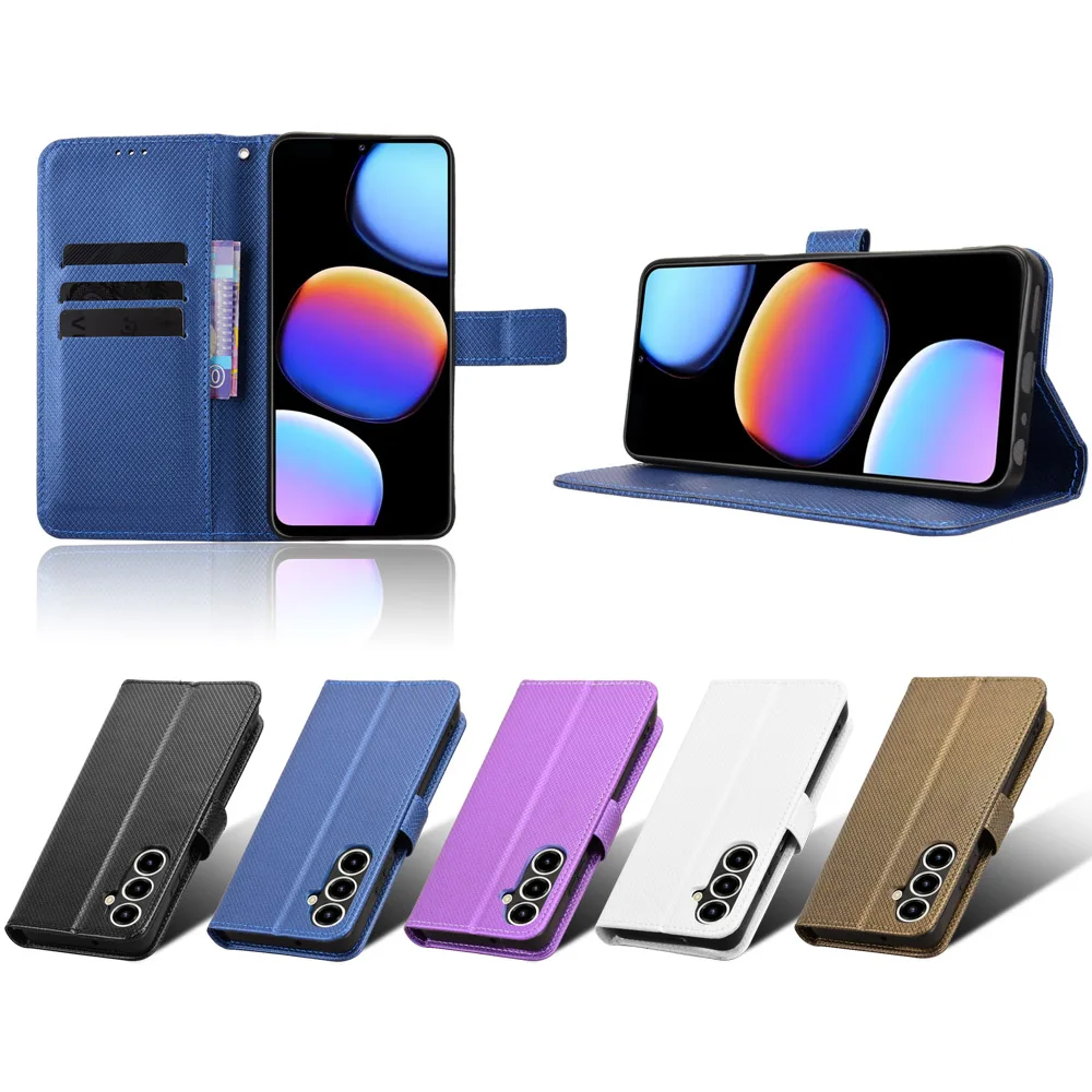 

Skinlee Flip Leather Case For Nubia V80 Pro Vita Design Solid Color Wallet Magnetic Holder Cover Funda For Nubia V80 Max Shell