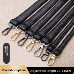 New Women's Black Leather Bag Strap Crossbody Single Shoulder Sling Long Strap School Bag Backpack Accessory Handbag Strap