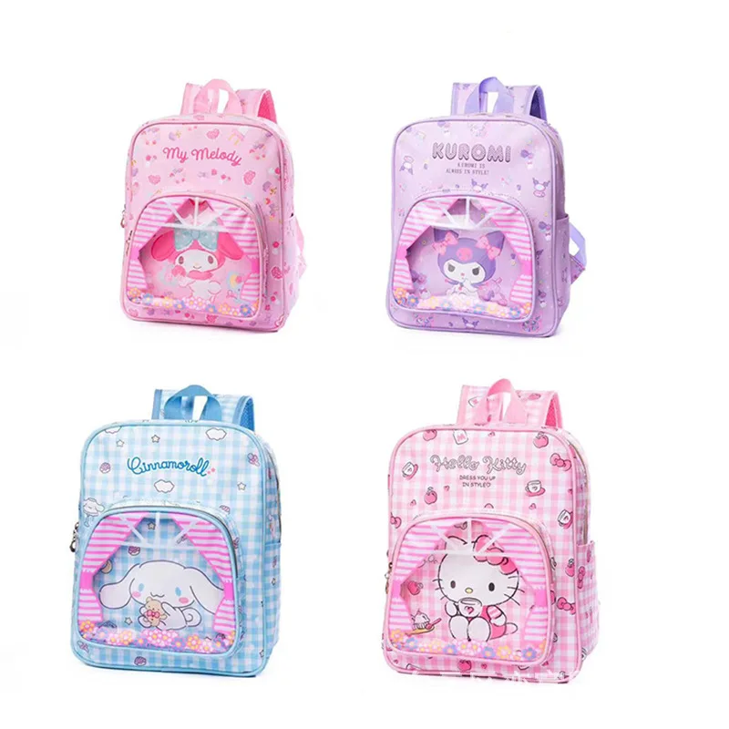 Hello Kitty Plecaki Kawaii Japoński tornister Dziecięcy skórzany wodoodporny plecak Kreskówkowe szwy Tornister studencki