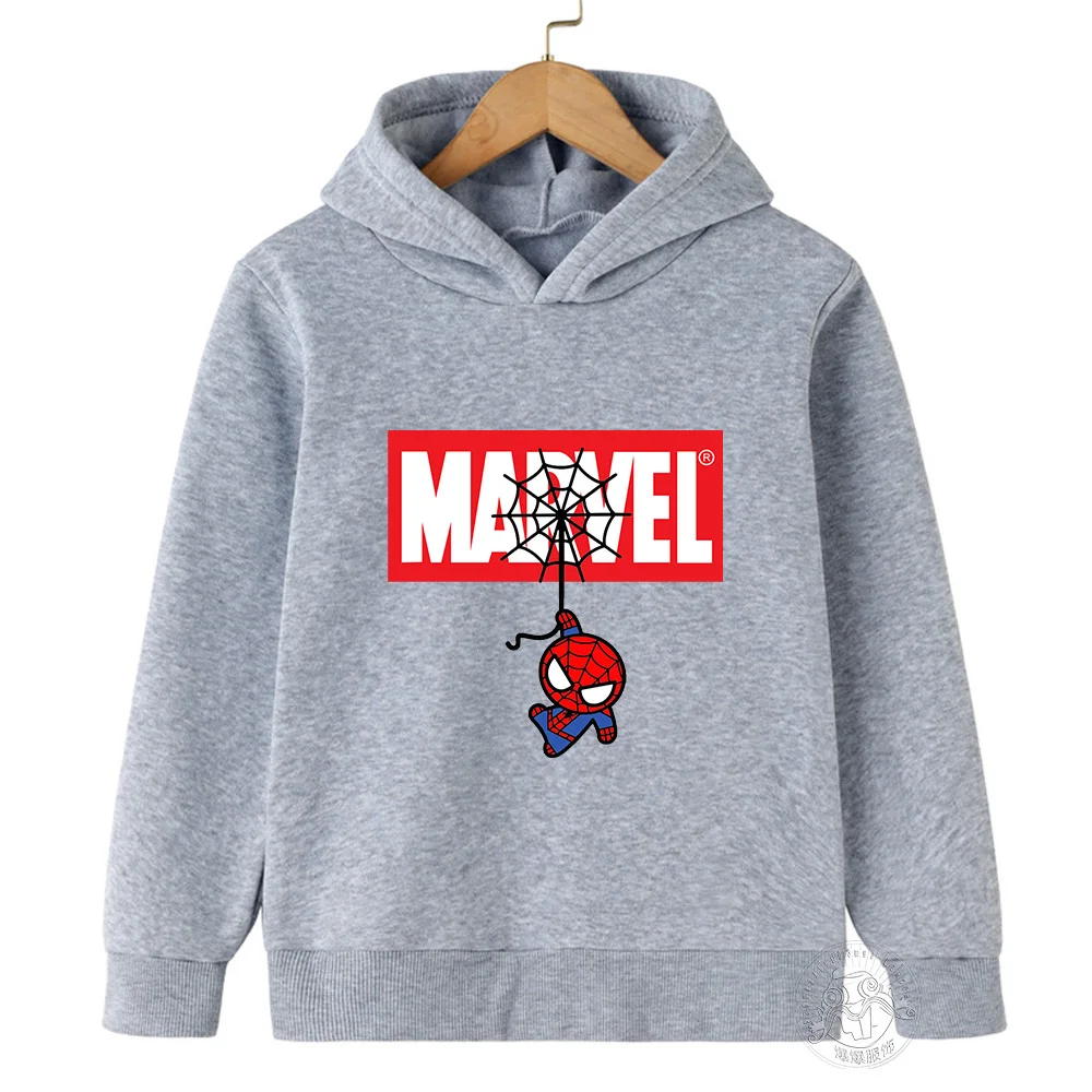 Sudadera con capucha de Spider-Man para niños, ropa para niñas, ropa de moda para bebés, Tops deportivos cálidos para otoño, regalos de temporada de regreso a la escuela para primavera