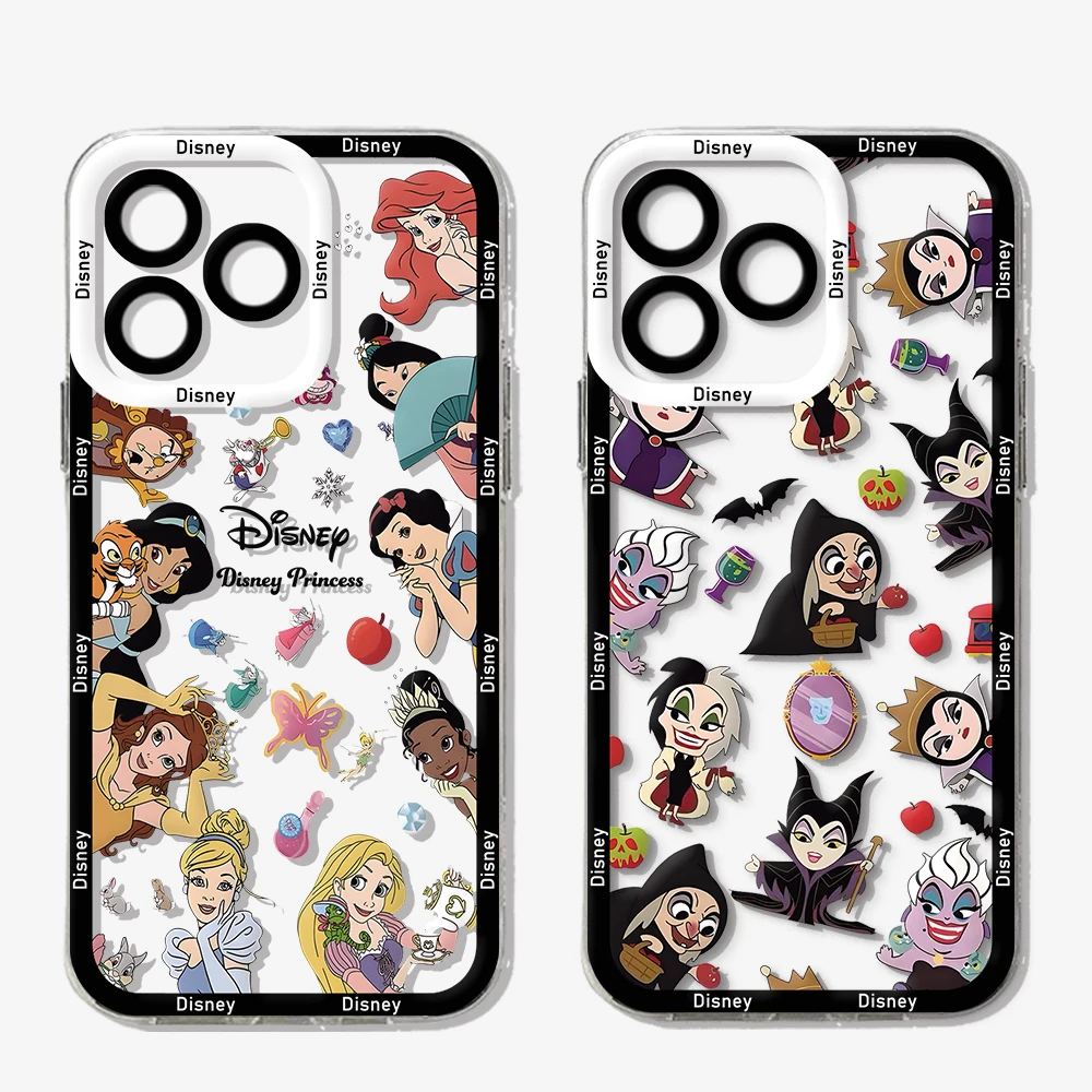 Cute Disney Princess Evils Queen Clear Case For Samsung A73 A72 A71 A55 A52 A51 A50 A42 A35 A33 A32 A24 A23 A22 A13 A05 5G Cover