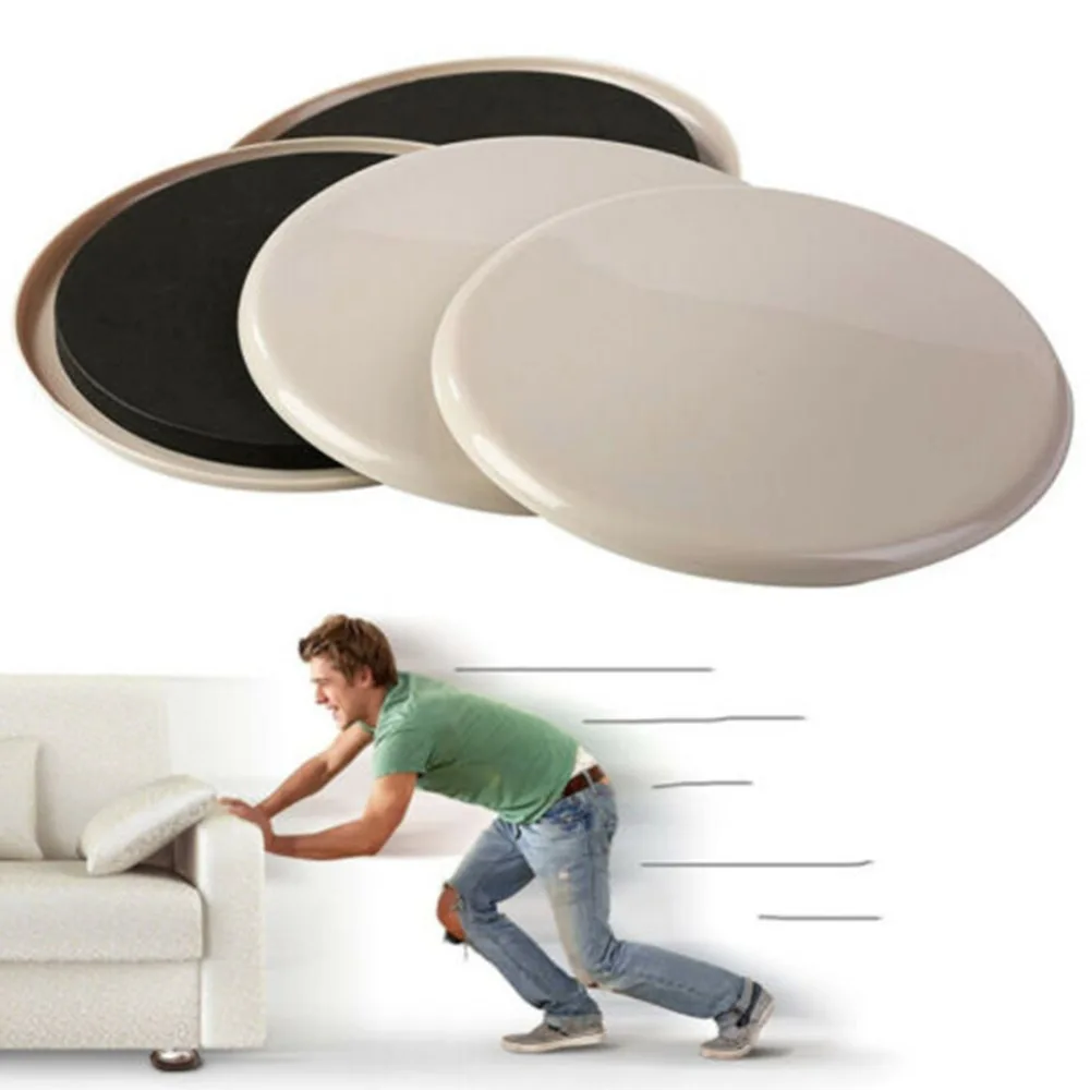 4Pcs Anti-abrasion Moving Heavy Duty For Carpet Coaster Furniture Legs Pad Furniture Slider Floor Protector Mat